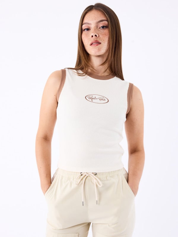 project x paris Top sans manches côtelé