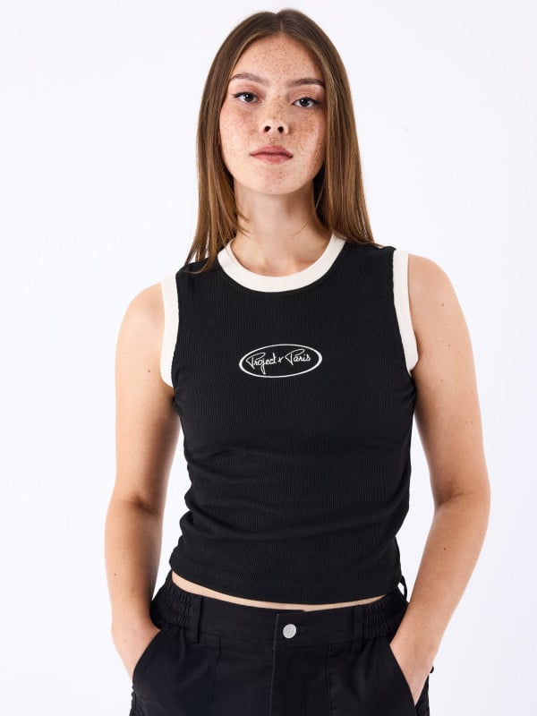 project x paris Top sans manches côtelé