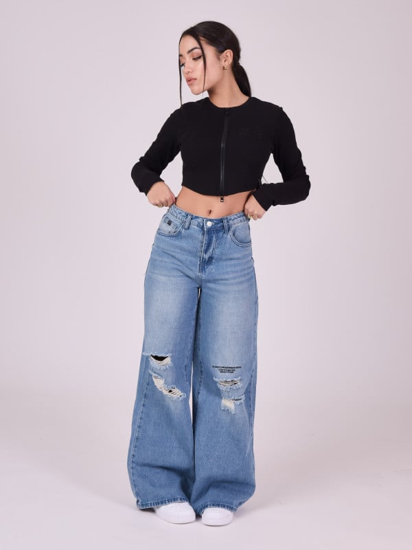 Project X Paris Top Zippé Manches Longues