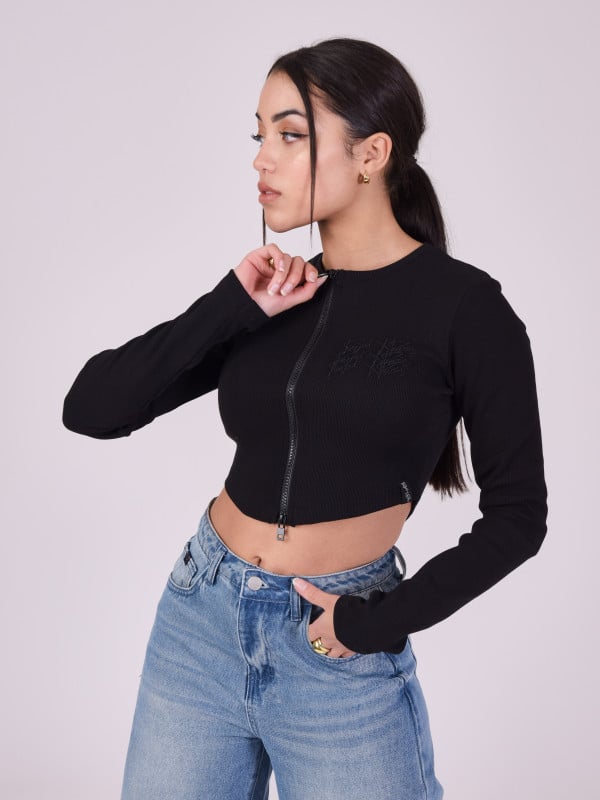 Project X Paris Top Zippé Manches Longues