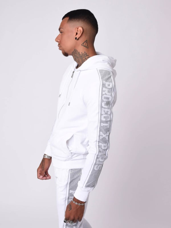 Project X Paris Veste à Capuche Bande Logo Strass