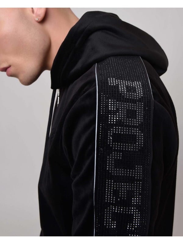 Project X Paris Veste à Capuche Bande Logo Strass