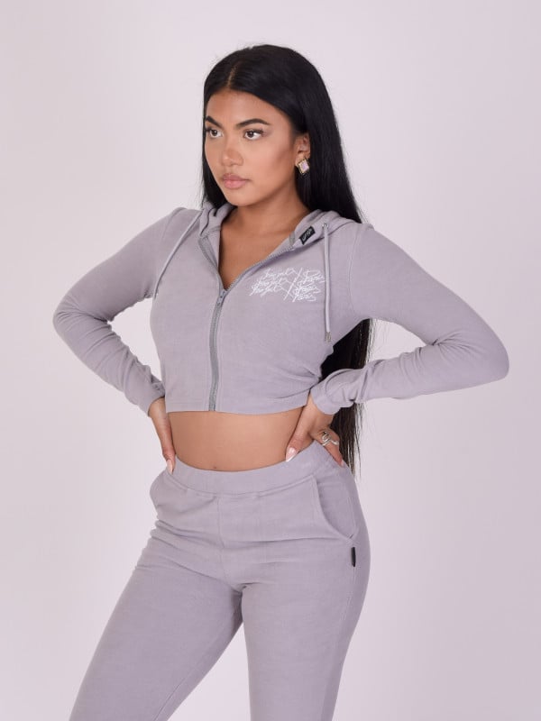 Project X Paris Veste à Capuche Triple Logo Côtelé