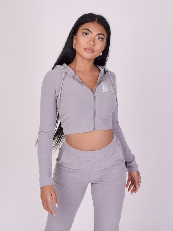 project x paris Veste à capuche triple logo côtelé