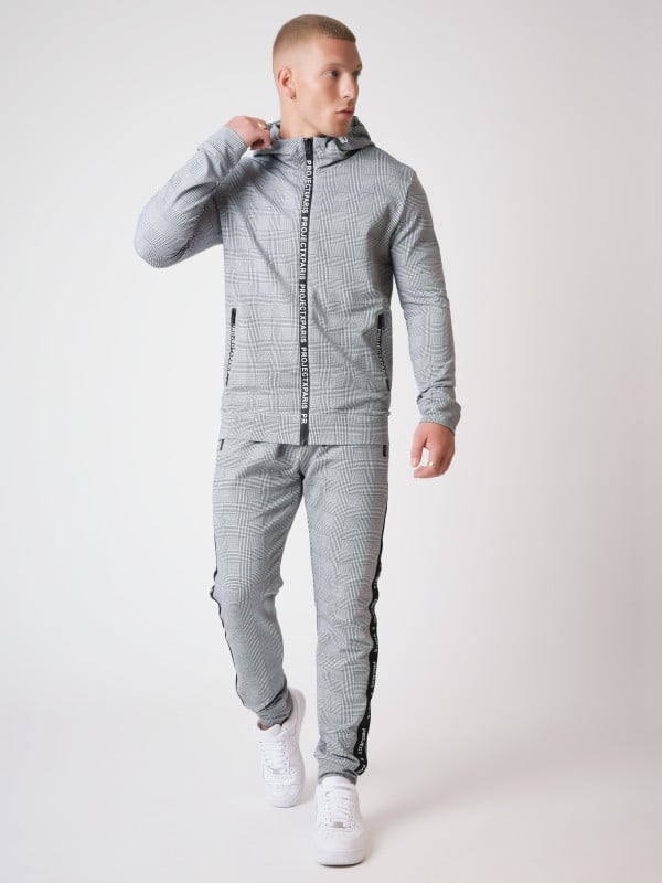 Project X Paris Veste à Motif Carreaux Zip Logo