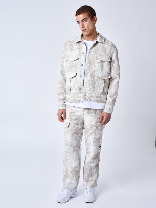 Project X Paris Veste A Poches En Toile Abstrait