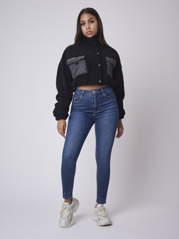 Project X Paris Veste Courte Effet Peau De Mouton