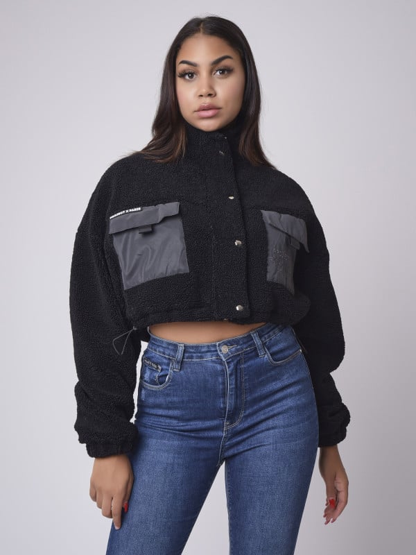 Project X Paris Veste Courte Effet Peau De Mouton