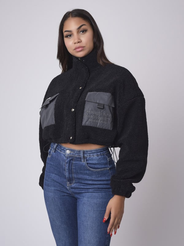 project x paris Veste courte effet peau de mouton