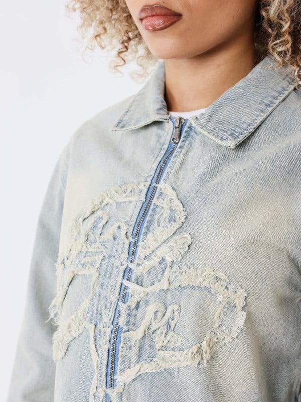 Project X Paris Veste Crop En Denim Délavé