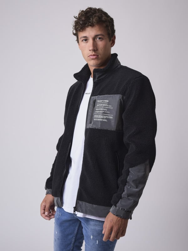 Project X Paris Veste Effet Laine Peau De Mouton
