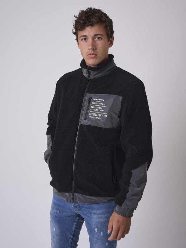 Project X Paris Veste Effet Laine Peau De Mouton