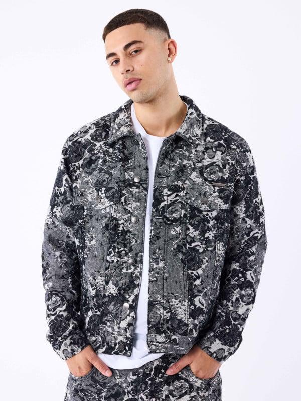 Project X Paris Veste En Denim à Motif Abstrait