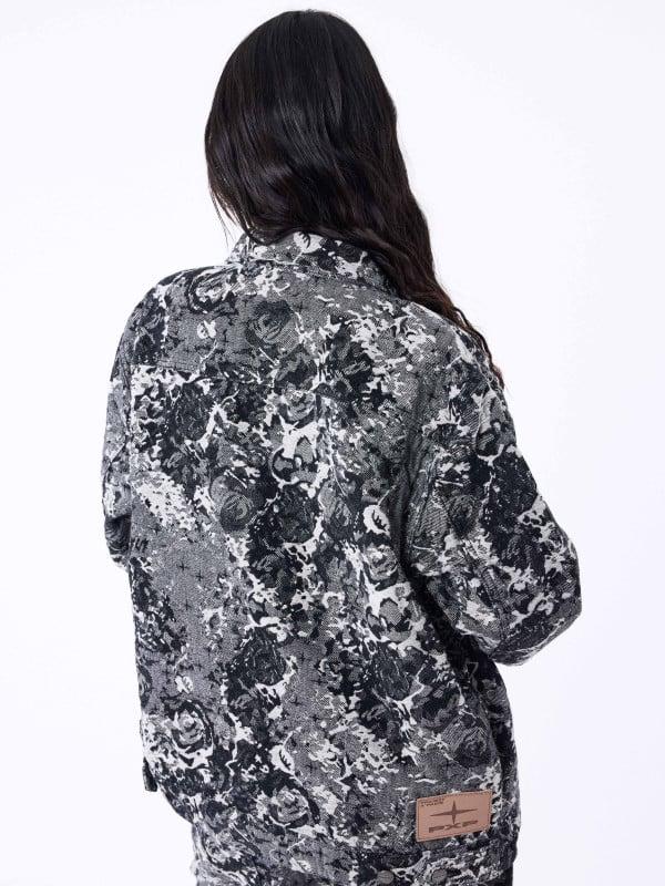 Project X Paris Veste En Denim à Motif Abstrait