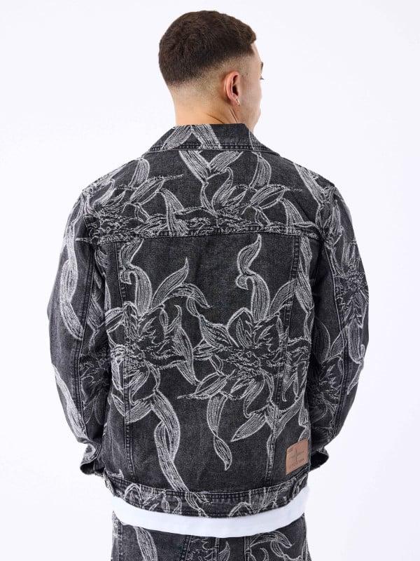 Project X Paris Veste En Denim à Motif Floral