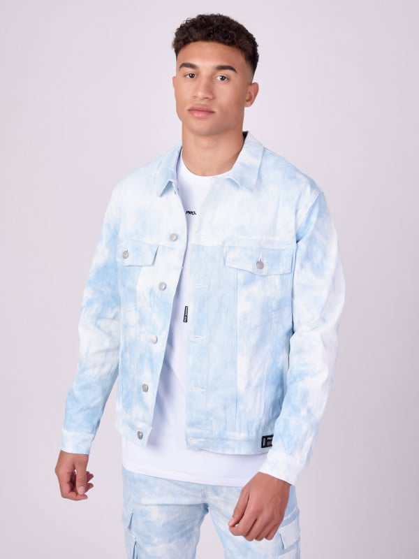 Project X Paris Veste En Denim Motif Tie & Dye