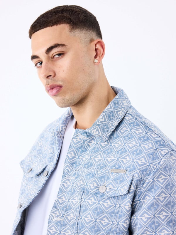 Project X Paris Veste En Toile à Motif Géometrique