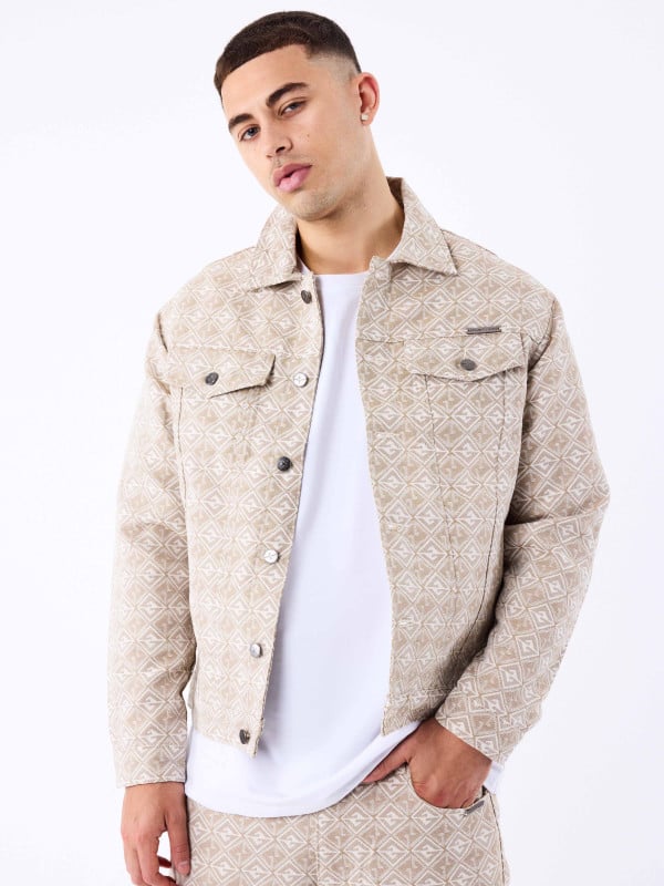 Project X Paris Veste En Toile à Motif Géometrique