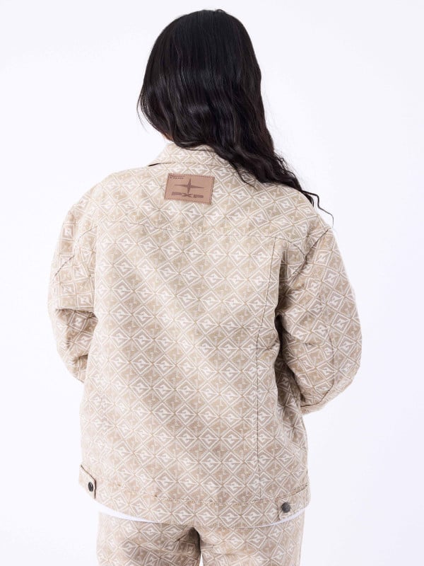 Project X Paris Veste En Toile à Motif Géometrique