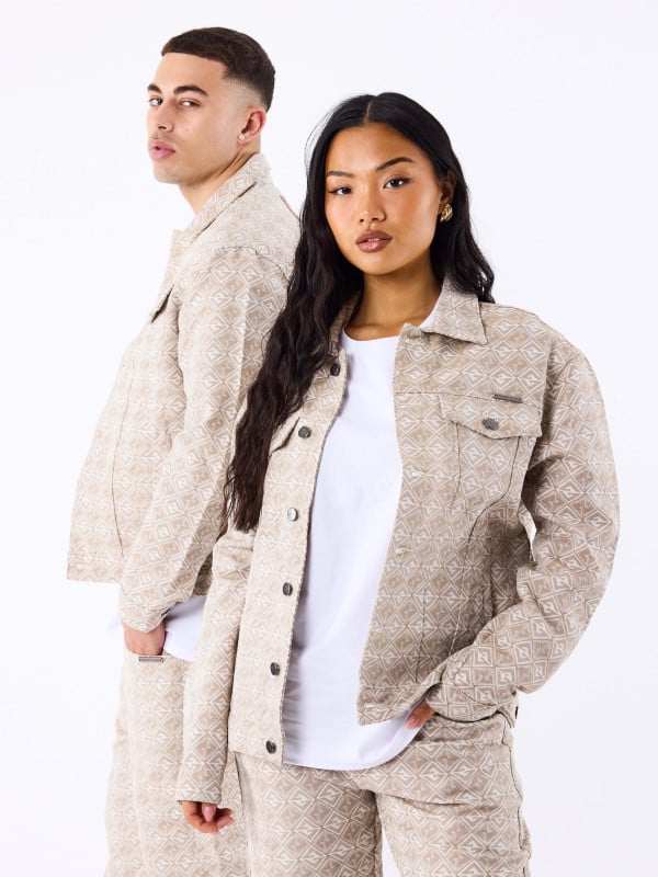 project x paris Veste en toile à motif géometrique