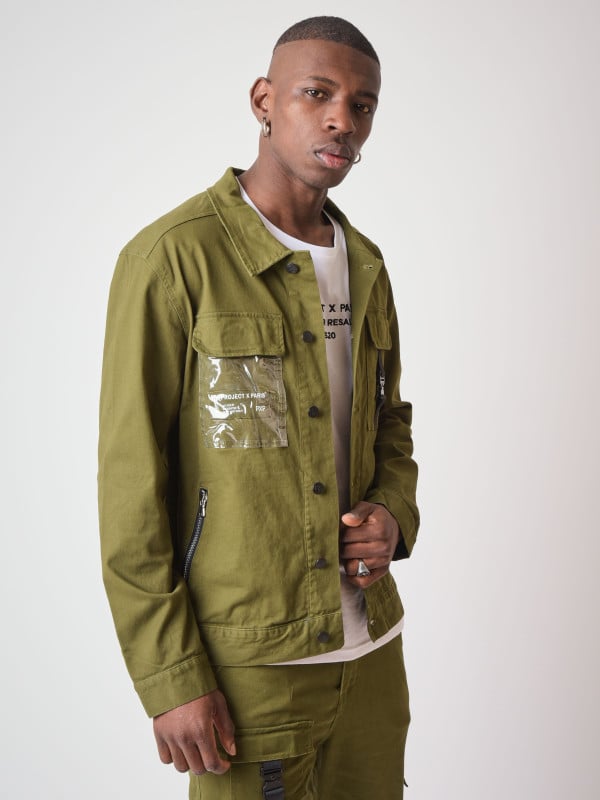 Project X Paris Veste Poche Transparente Et Clip