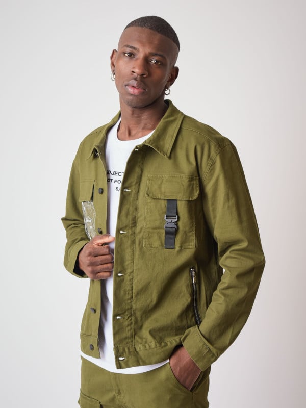 Project X Paris Veste Poche Transparente Et Clip