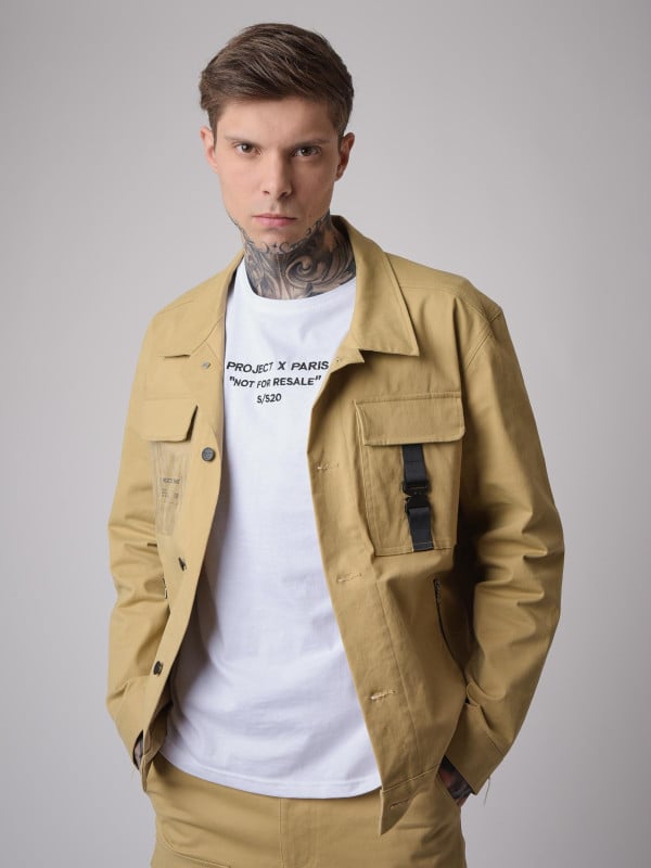 project x paris Veste poche transparente et clip