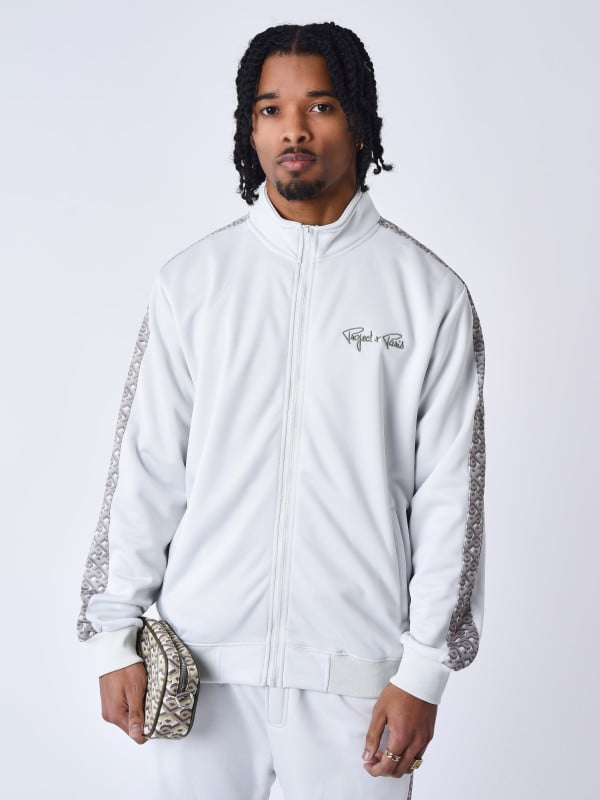 project x paris Veste zippé à bande imprimé