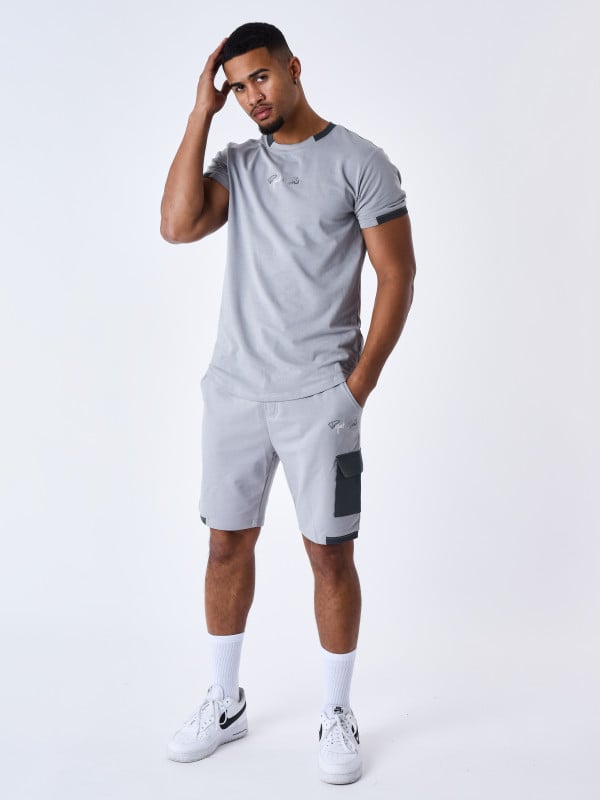 Project X Paris Short Avec Bande Contrastée Logotée