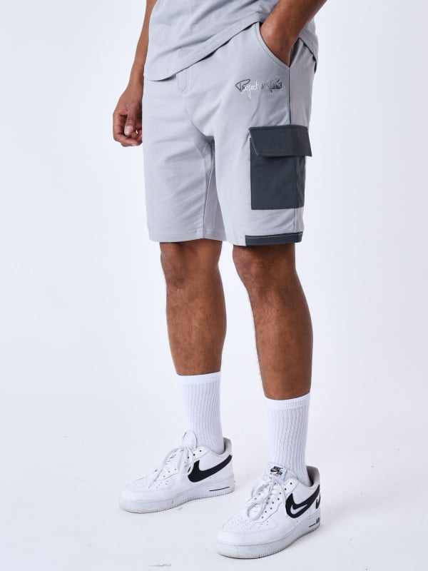 Project X Paris Short Avec Bande Contrastée Logotée