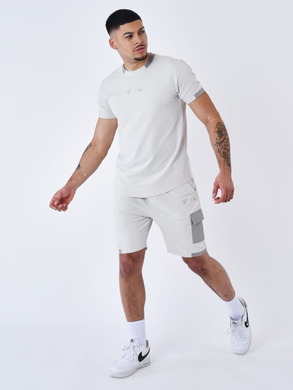 project x paris Short avec bande contrastée logotée