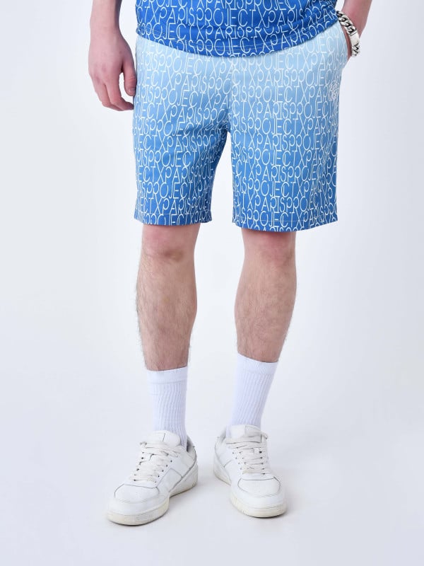 Project X Paris Short De Bain à Effet Degradé Bicolore Et All Over