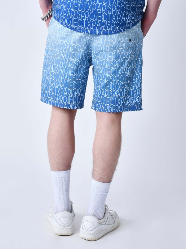 Project X Paris Short De Bain à Effet Degradé Bicolore Et All Over