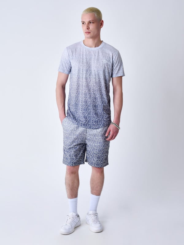 project x paris Short de bain à effet degradé bicolore et all over