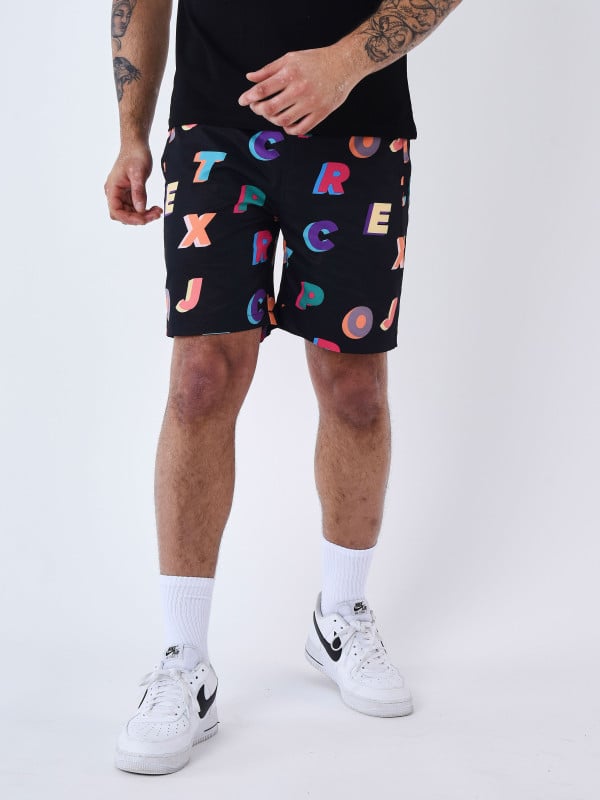 Project X Paris Short De Bain Imprimé Logo Multicolores