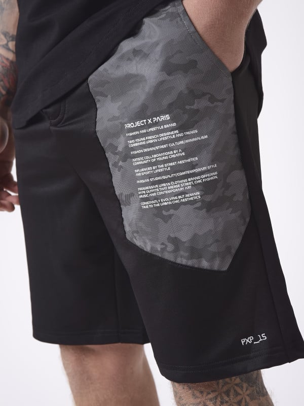 Project X Paris Short Empiècement Militaire Reflect