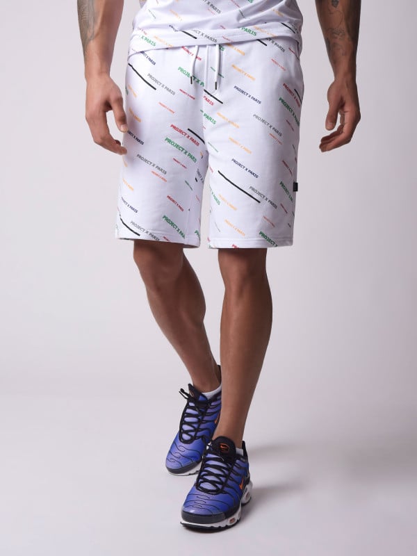 Project X Paris Short Imprimé Logo All Over Diagonale
