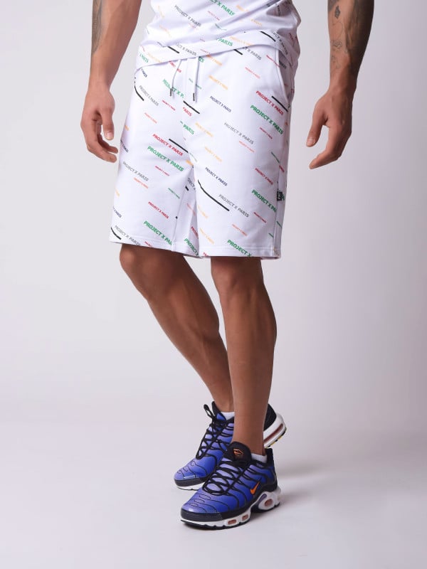 project x paris Short imprimé logo all over diagonale
