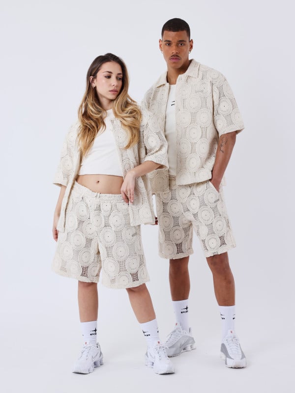 project x paris Short Kalash x PXP à patchwork de broderie