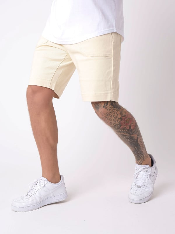 Project X Paris Short Style Denim Avec Empiècement Couture