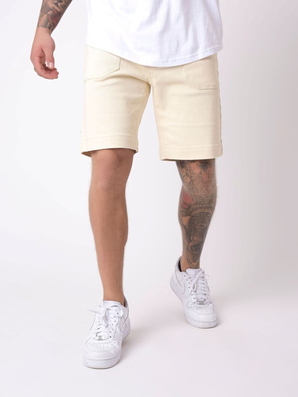 Project X Paris Short Style Denim Avec Empiècement Couture