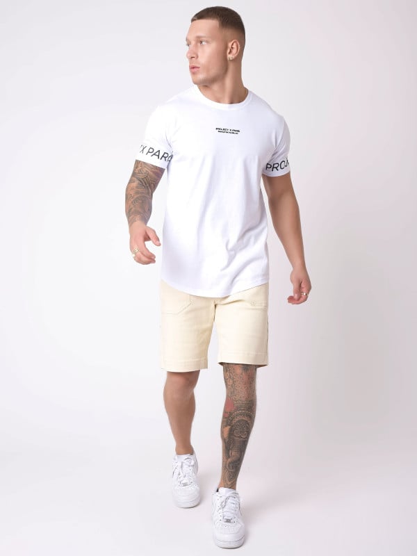 project x paris Short style denim avec empiècement couture