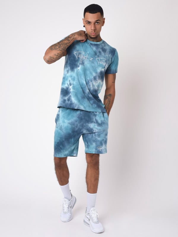 Project X Paris Short Tie & Dye Avec Broderie Logo Basic