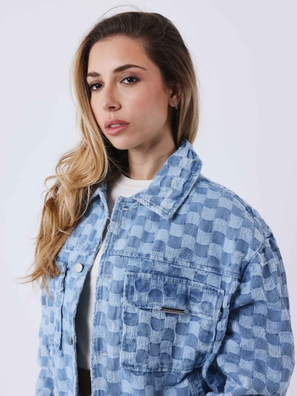 Project X Paris Surchemise Kalash X PXP En Denim A Motif Damier