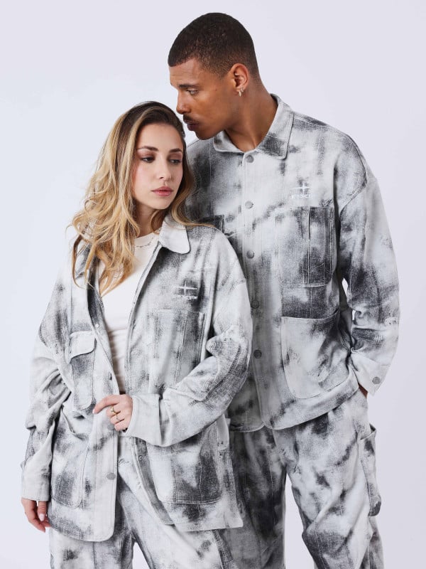 project x paris Surchemise Kalash x PXP en toile delavé