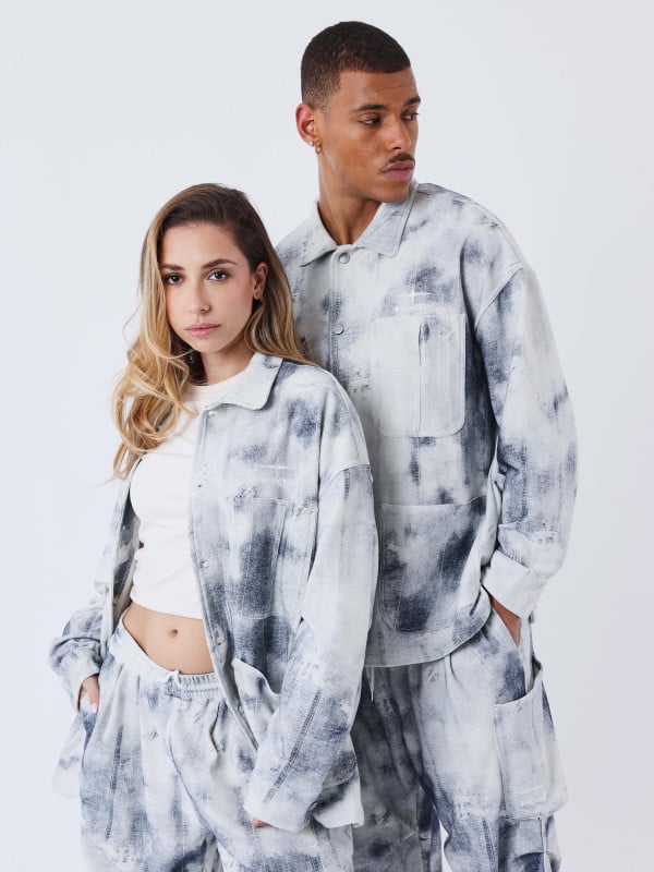 project x paris Surchemise Kalash x PXP en toile delavé