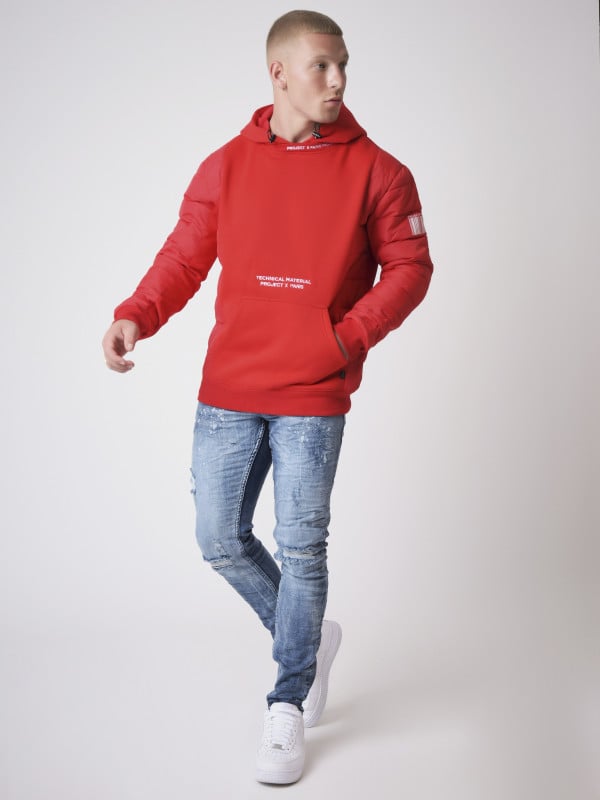 Project X Paris Sweat à Capuche à Manches Matelassées
