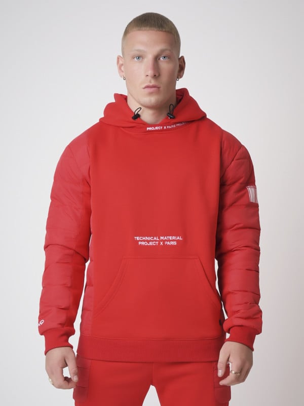project x paris Sweat à Capuche à manches matelassées