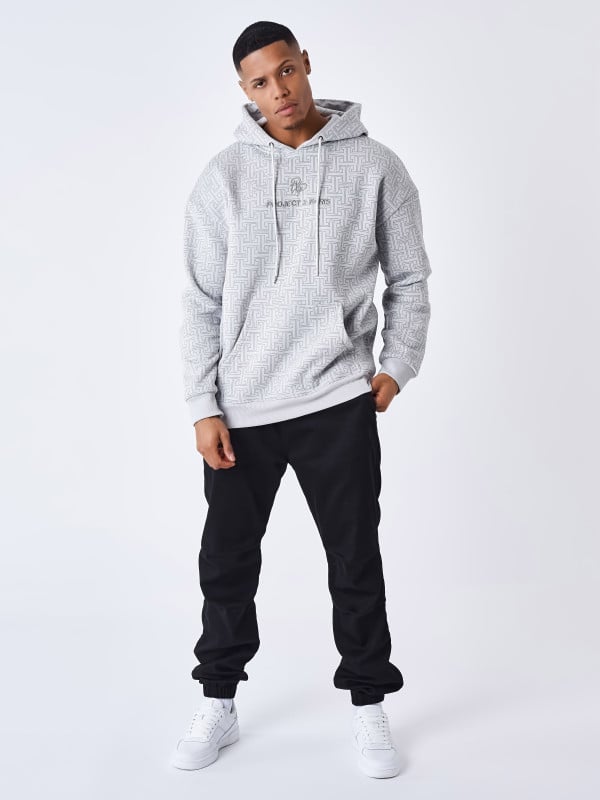 Project X Paris Sweat à Capuche All Over Labyrinthe