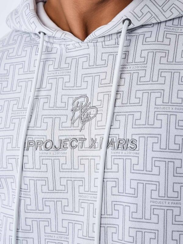 Project X Paris Sweat à Capuche All Over Labyrinthe